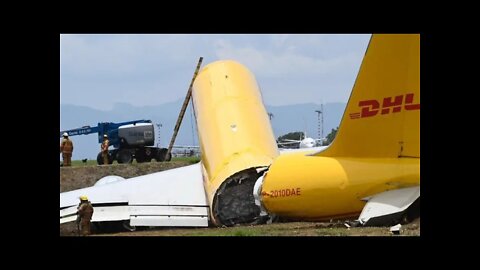 DHL Plane Breaks In Half During Emergency Landing!