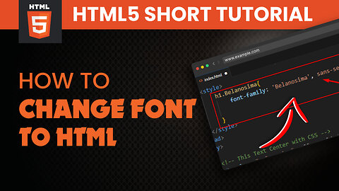 How to change a font in html