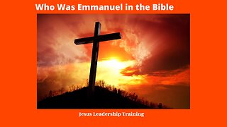 Who was Emmanuel in the Bible 📚