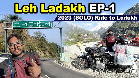 Solo Ladakh Ride 2023 | Four Lane Highway & Tunnels | Chandigarh to Manali | EP - 1