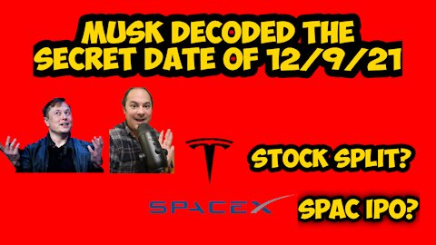 Has Elon Musk been hinting that something happening with Tesla on 12/9? Stock split? Starlink IPO?