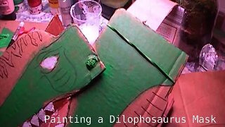 Painting A Dilophosaurus Mask Part 2