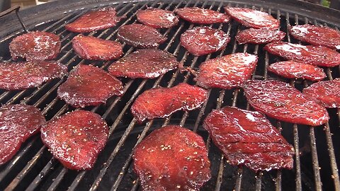 How To Make Bourbon Beef Jerky on Weber Smokey Mountain