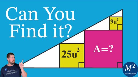 Can YOU Find the Area of the Big Pink Square? | Minute Math