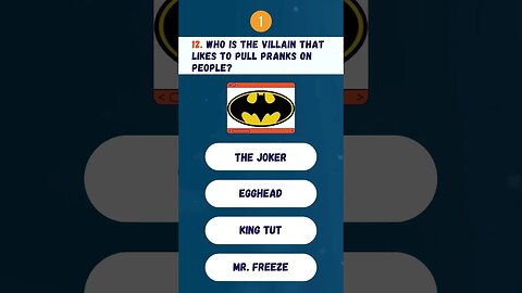 🦇 QUIZ_BATMAN: W ho is the villain that likes to pull pranks on people? #batman #quiz #dc #shorts