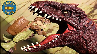 Transforming Jurassic World Dominion Tyrannosaurus Rex & Ankylosaurus Fierce Changers unboxing #JW4