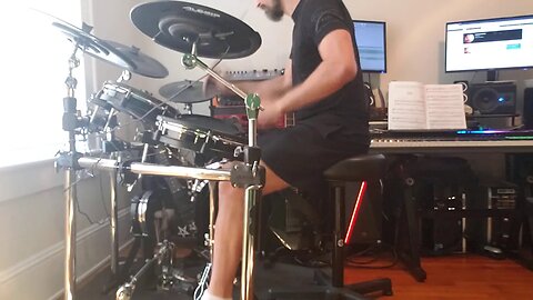 Testing my new Alesis DM10 (lefty) - w/ Tama HP900TWP Limited Ed. Chrome