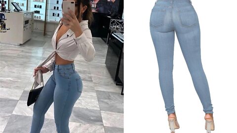 High Waist Stretch Skinny Pencil Jeans Pants Women