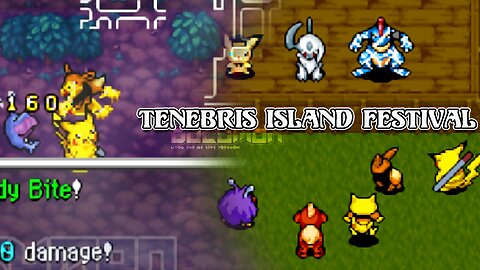 Pokemon Tenebris Island Festival - NDS Hack ROM for Halloween, You play as Pikachu has a Sword