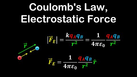 Coulomb's Law, Electrostatic Force, Electricity & Magnetism - Physics