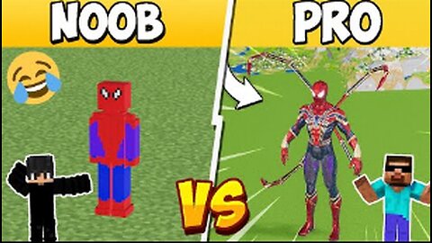 Minecraft NOOB vs PRO: Spiderman Build Battle Challenge!