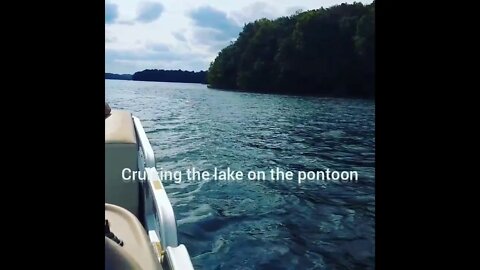 cruising the lake on the pontoon boat #shorts