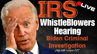 HEARING with IRS WHISTLEBLOWERS about BIDEN CRIMINAL INVESTIGATION - OVERSIGHT -LIVE