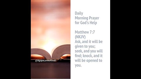 Daily Morning Prayer for God's Help #Shorts