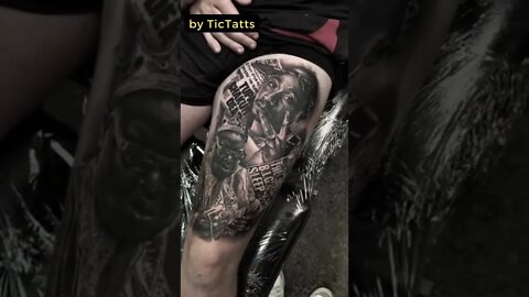 Stunning work by TicTatts #shorts #tattoos #inked #youtubeshorts