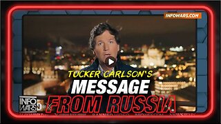 Tucker Carlson Sends Alex Jones Message From Russia