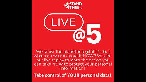 Stand4THEE Live @ 5 - BLOCK YOUR PERSONAL DATA