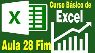 Curso de Excel Básico- Aula 28 fim do curso agradecimentos finais