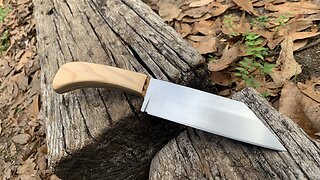 VIKING SEAX KNIFE FROM OLD SAW BLADE!