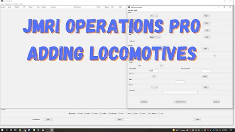 JMRI Operations Pro - Adding Locomotives (Part 3)