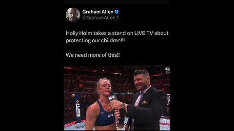 Holly Holm Takes A Stand!!