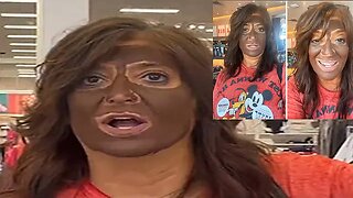 Target woman in blackface