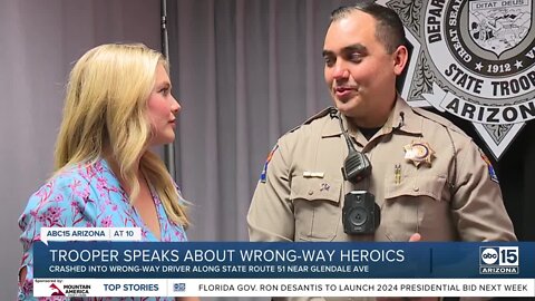 Trooper speaks out about wrong-way crash