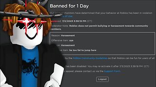 ROBLOX BANNED ME