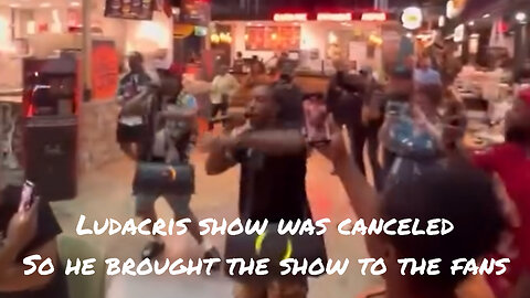 Ludacris show was canceled so he brought the show to his fans