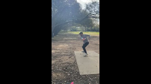 HUGE THROW WITH DISC GOLF DISC