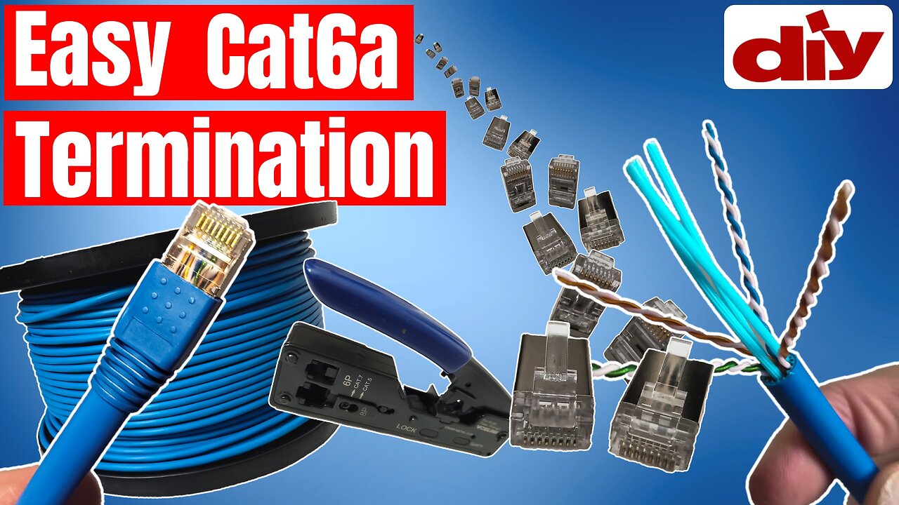 HOW TO WIRE UP PLUGS The EASY Way! Terminating Cat6a UTP