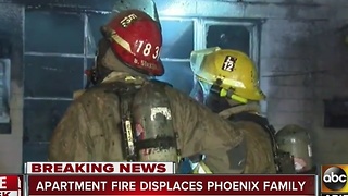 Condo fire leaves family displaced in Phoenix overnight