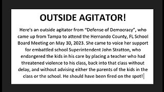 OUTSIDE AGITATOR! (one of many) Great Hernando County Schools Transgender War part 7