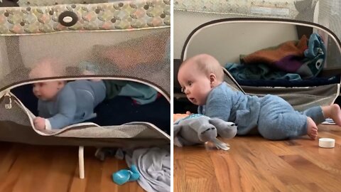 Clever Baby Finds Genius Way To Escape Crib