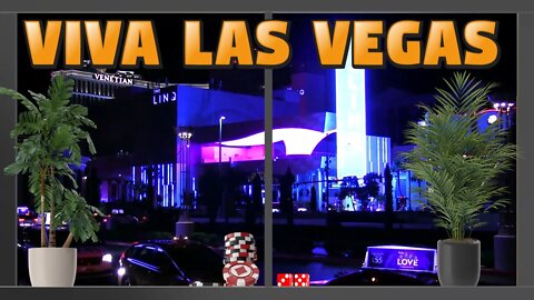 Las Vegas Strip w/ Light Rain |Luxury Window View