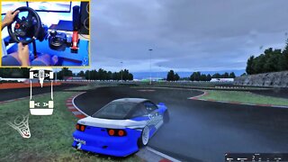 NISSAN 180SX DRIFT TRAINING - ASSETTO CORSA - Steering Wheel + Shifter G29