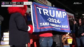 Utica Comets (NJ Devils AHL affiliate) game tonight. MASCOT WANTS TRUMP!!!