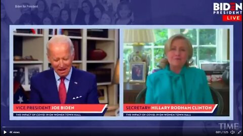 Did Joe Biden Just Fall Asleep In Middle Of Hillary Clinton's Rambling On During Livestream?
