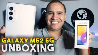 Galaxy M52 5G, COM PROCESSADOR SNAPDRAGON 778G E TELA DE 120hz! Unboxing e Impressões