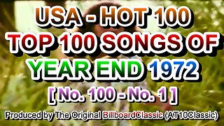 1972 - Billboard Hot 100 Year-End Top 100 Singles of 1972