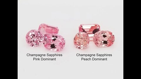 Chatham Champagne Sapphires: Choose from Pink Dominant and Peach Dominant