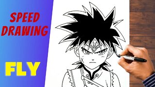 Speed Drawing Fly do Dragon Quest