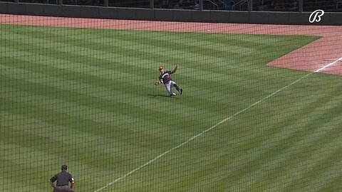 Max Kepler makes a sliding catch