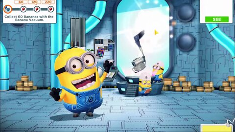 Despicable Me Minion Rush Level 6 - Collect 60 Bananas With The Banana Vacuum