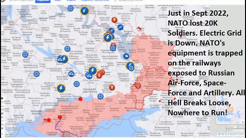 Russ Strikes Critical Infrastructure. Electr Grid is Down. NATO's Weapons Trapped on the Railways!