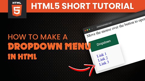 🔽🌐 **How to make a drop-down menu in HTML!** 🚀📝