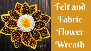 How To Make A Felt Flower Wreath | How To Make A Fabric Flower Wreath | How To Make A Flower Wreath