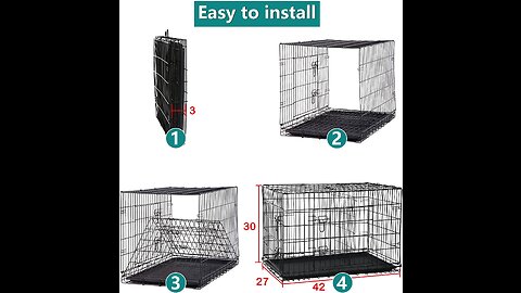 Review Jongee Heavy Duty Dog Crate Cage Strong Green Metal Dog Kennel with Wheels and Tray for...