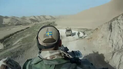 Afghanistan Helmet Cam Combat - Swedish Soldiers Firefight In Afghanistan With B-1 Bomber Support