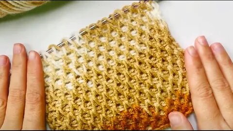 🧶Super Easy Tunisian Smock Crochet Baby Blanket For Beginners
